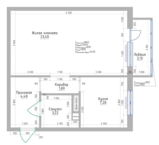 Исходная планировка квартиры
