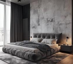 Брутальная спальня холостяка в стиле индастриал