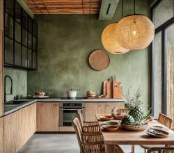 Кухня в стиле ваби-саби - интересный выбор для загородного дома